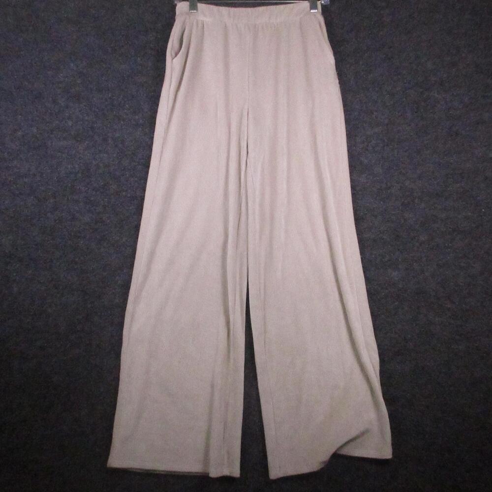 Vuori Sweatpants Womens Medium White Wide Leg Knit Pockets Relaxed Lounge Pants
